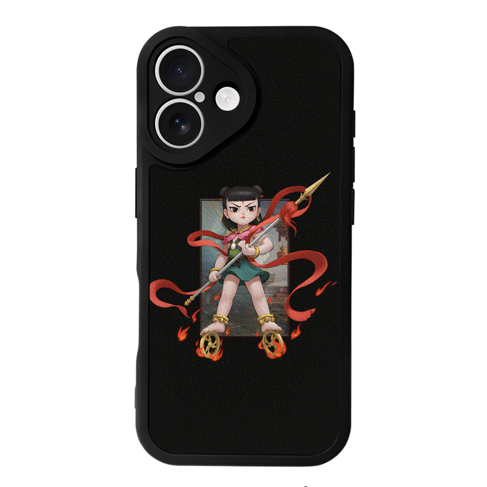 （画像用） Ne Zha 2 ナタ 魔童の大暴れ 【iPhone 16シリーズ対応】シリコンスマホケース（レザー調） 材質：シリコン